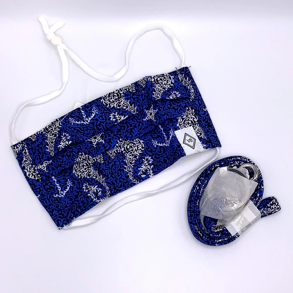 Vera Bradley Lanyard and Youth Face Mask in Seahorse of Course